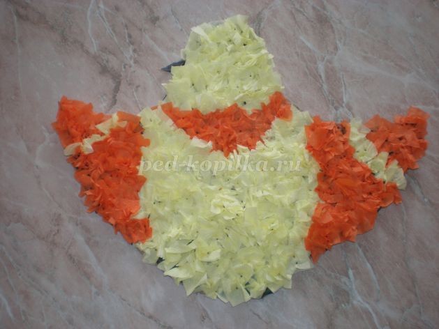 Птичка с использованием техники "Торцевание": часть 2