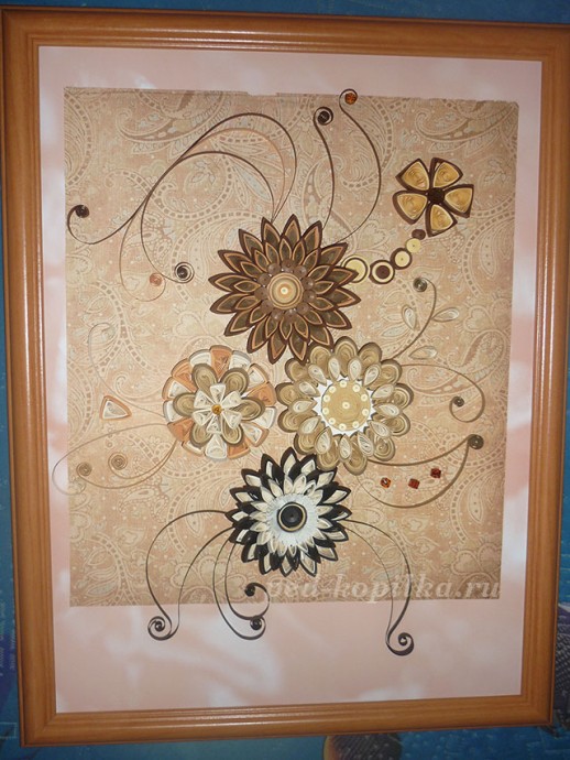 Шоколадно-бежевый микс квиллинга Шоколадно-бежевый микс квиллинга