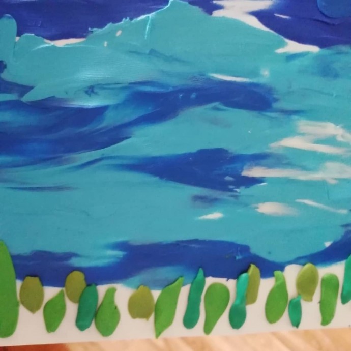 Картина, нарисованная пластилином Картина, нарисованная пластилином