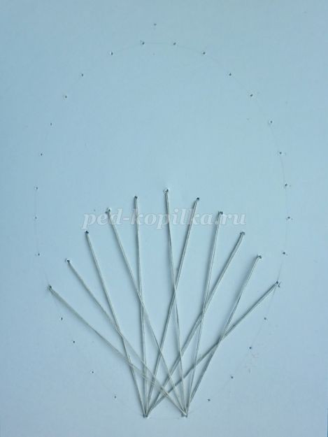 Открытка "Веточка вербы" в технике изонить: часть 1 Открытка "Веточка вербы" в технике изонить: часть 1