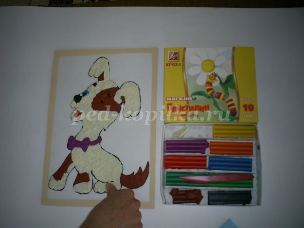 ​Пластилинография: собака