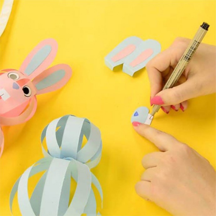 Зайчики из бумажных полосок Зайчики из бумажных полосок