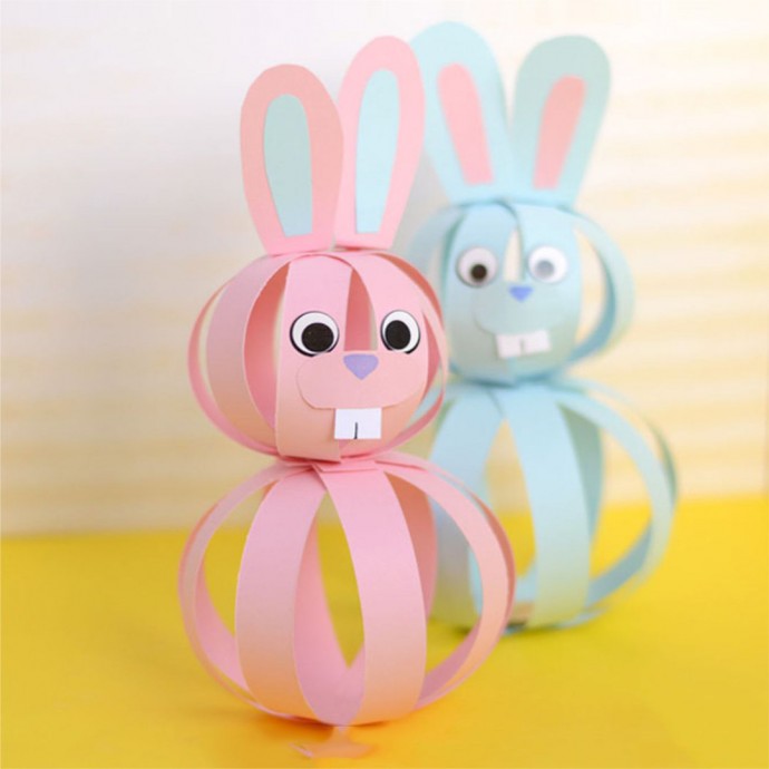 Зайчики из бумажных полосок Зайчики из бумажных полосок