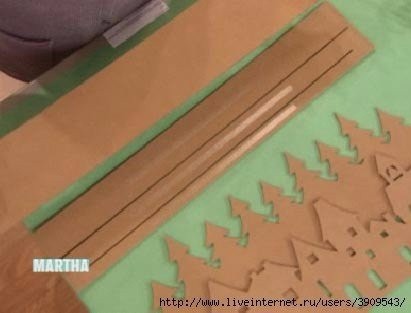 ​Зимняя деревня из картона