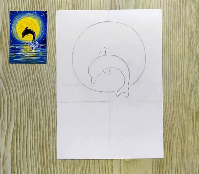 ​Дельфин на закате