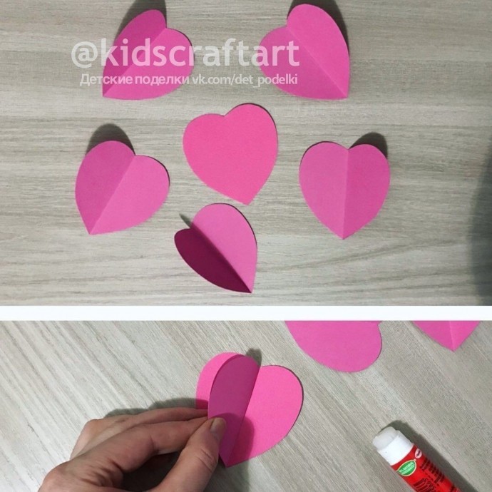 ​Птичка с объемным сердечком