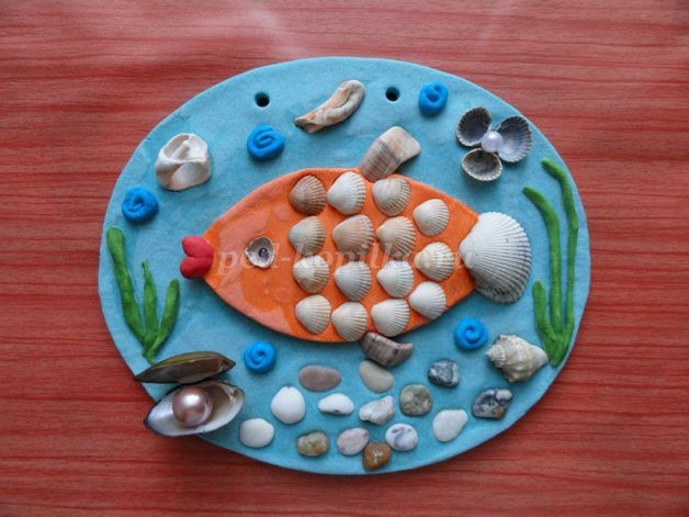 Поделка из соленого теста "На дне морском"