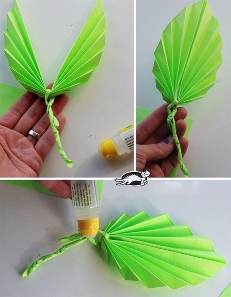 Яркие листья из цветной бумаги