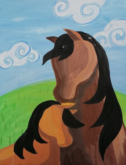 Лошадь и жеребёнок Лошадь и жеребёнок