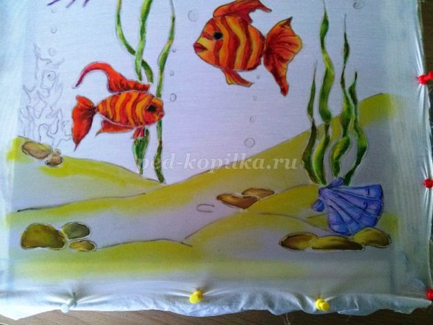 Аквариум в технике холодный батик: мастер-класс, часть 2 Аквариум в технике холодный батик: мастер-класс, часть 2
