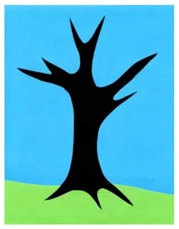 Красочное осеннее дерево из цветной бумаги