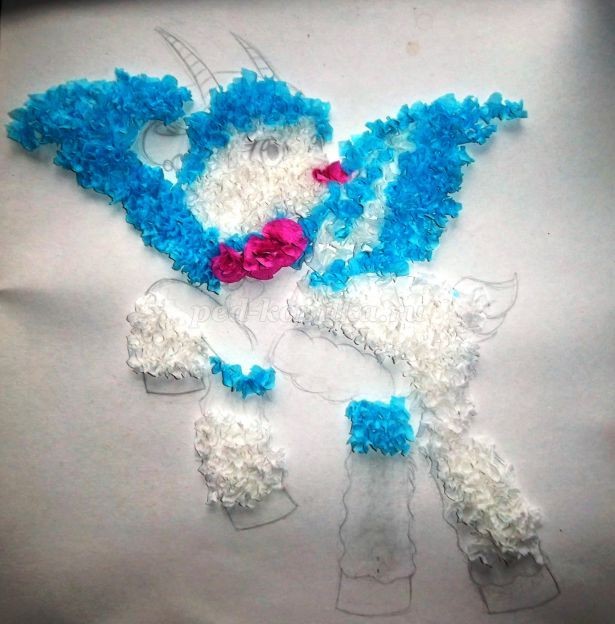 Коза в технике торцевания: часть 2