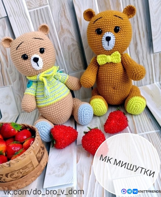 Медвежата из пряжи