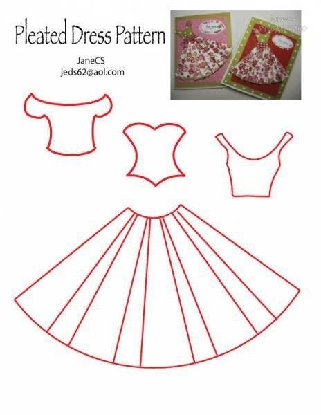 ​Платье для открытки: оригами