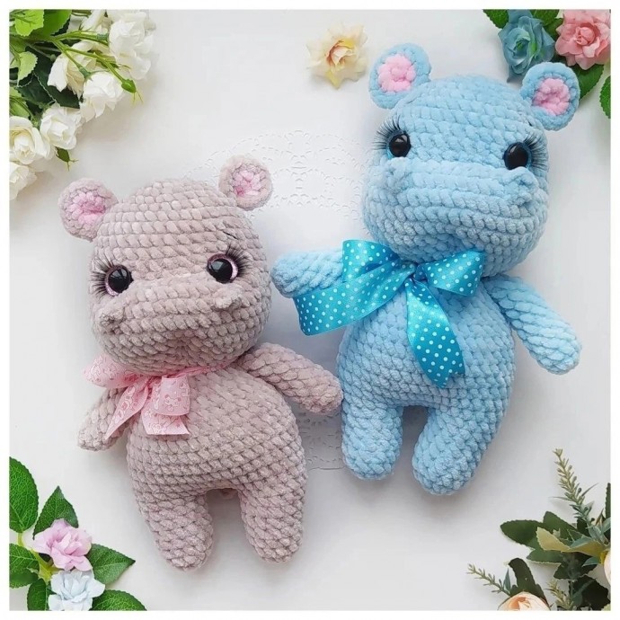 Бегемотик c бантом Бегемотик c бантом