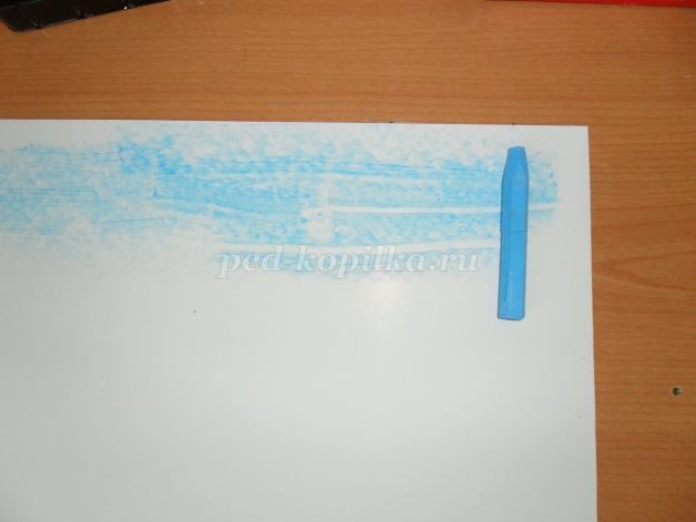 Пингвины и полярное сияние: нетрадиционное рисование, часть 1