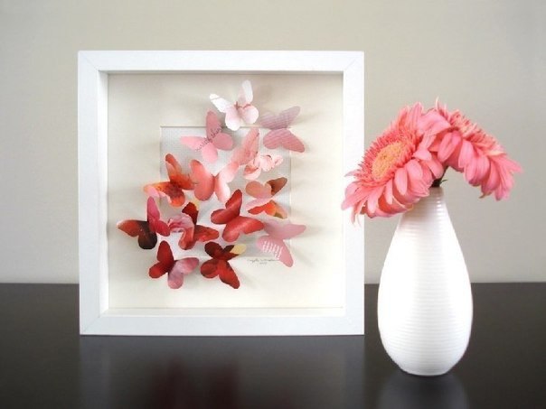 Панно с объемными бабочками Панно с объемными бабочками