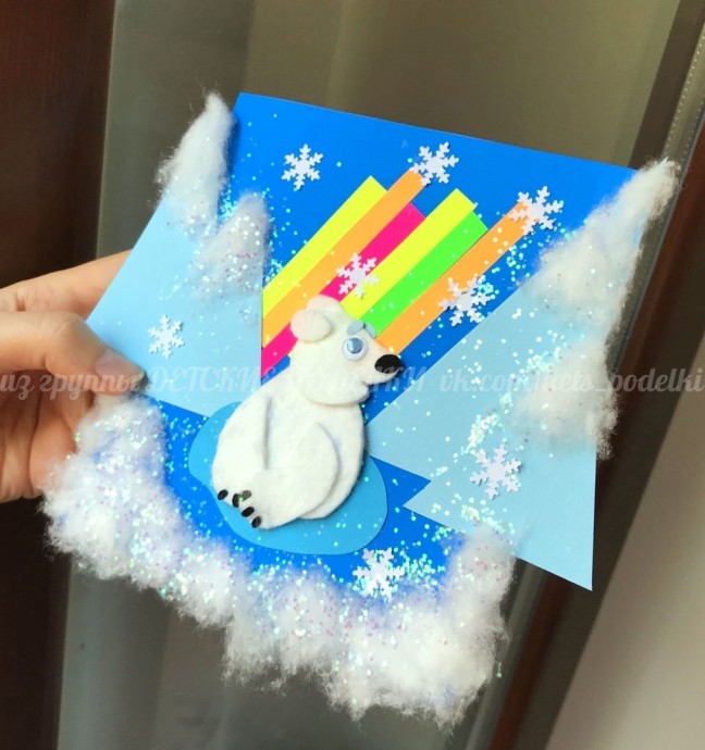 Зимние новогодние поделки: "Умка на севере"