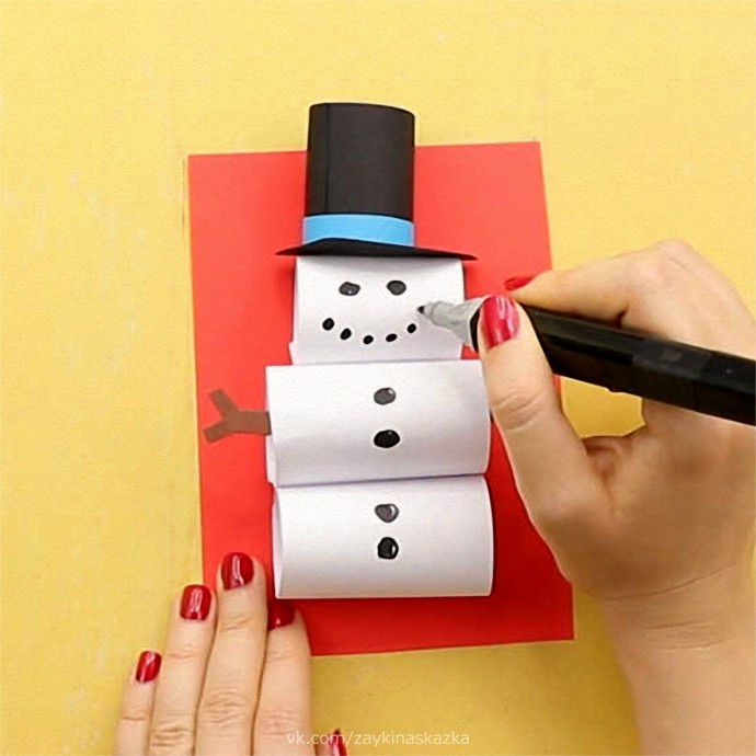 Объёмный снеговик