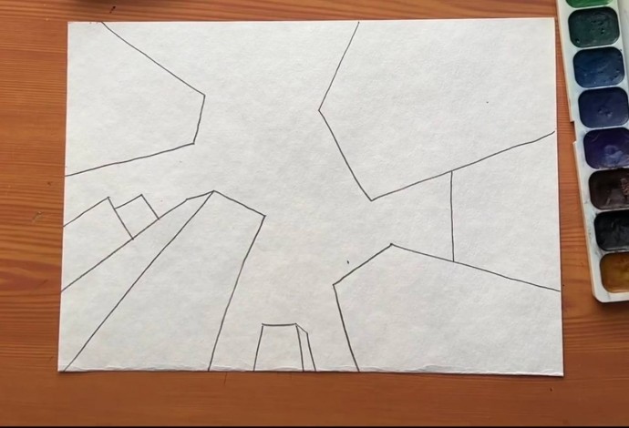 Рисуем город и самолет