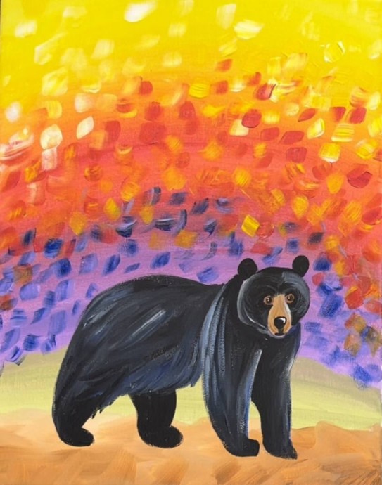 ​Рисуем осеннего мишку