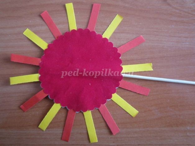 Солнышко из бумаги