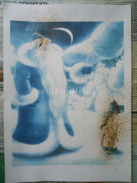 ​Мастер-класс по рисованию: набрызг "Морозко", часть 2