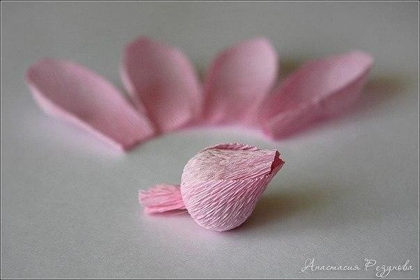 Розы из конфет и гофрированной бумаги