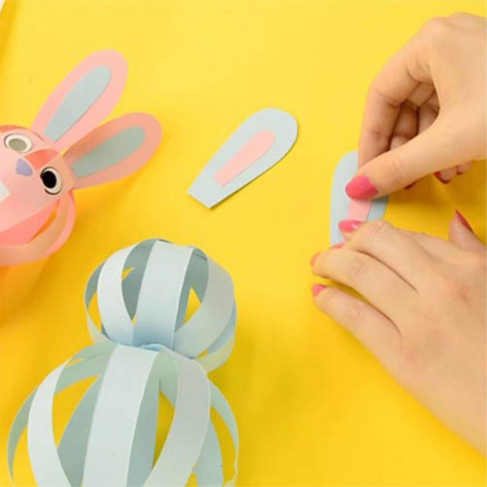 Зайчики из бумажных полосок Зайчики из бумажных полосок