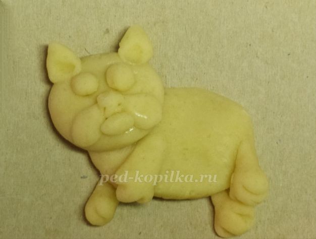 Котик из соленого теста