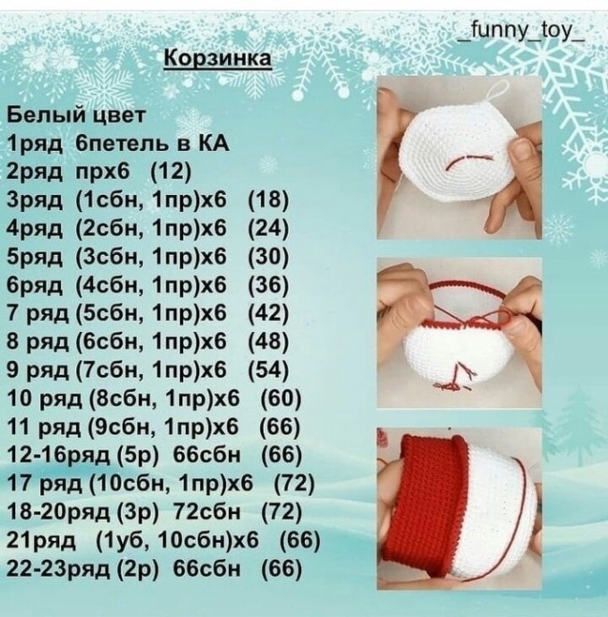 ​Корзинка-снеговик