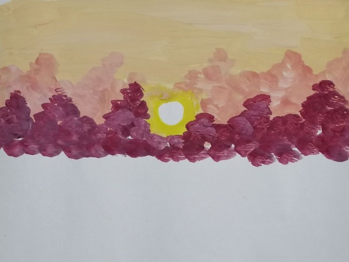 Рисуем зимний пейзаж с березами Рисуем зимний пейзаж с березами