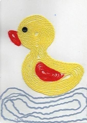 Аппликации с помощью ниток Аппликации с помощью ниток