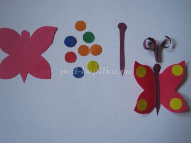 Весенняя аппликация из бумаги, фетра и карандашной стружки: часть 5