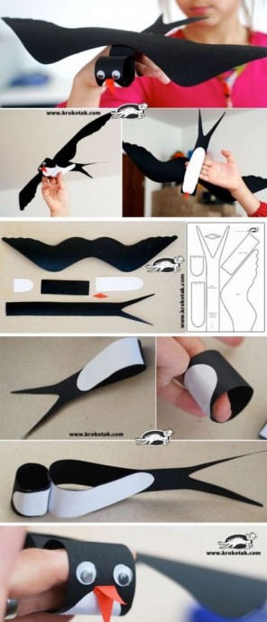 Объемная бумажная поделка «Птичий базар» Объемная бумажная поделка «Птичий базар»