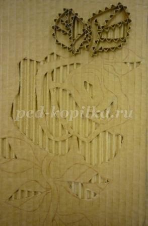 Панно из упаковочного картона: часть 2 Панно из упаковочного картона: часть 2