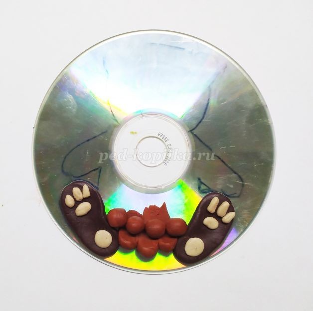 Пластилинография "Медвежонок": часть 2