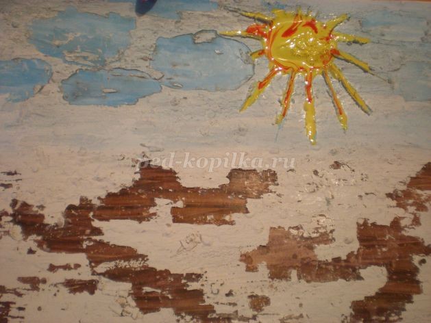 ​Ранняя весна в технике "Граттаж"