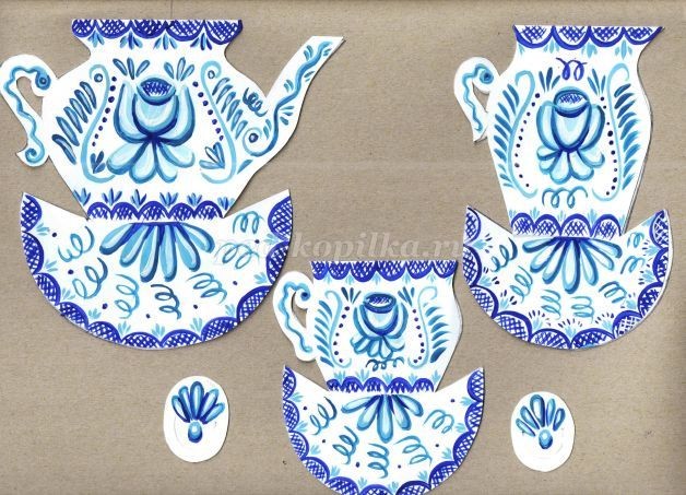 Чайный сервиз из бумаги: часть 2 Чайный сервиз из бумаги: часть 2