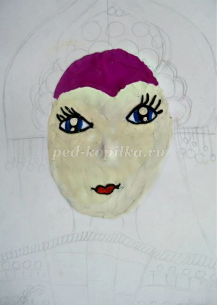 Пластилинография "Снегурочка": часть 1