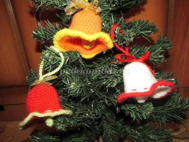 Ёлочная игрушка-колокольчик крючком Ёлочная игрушка-колокольчик крючком