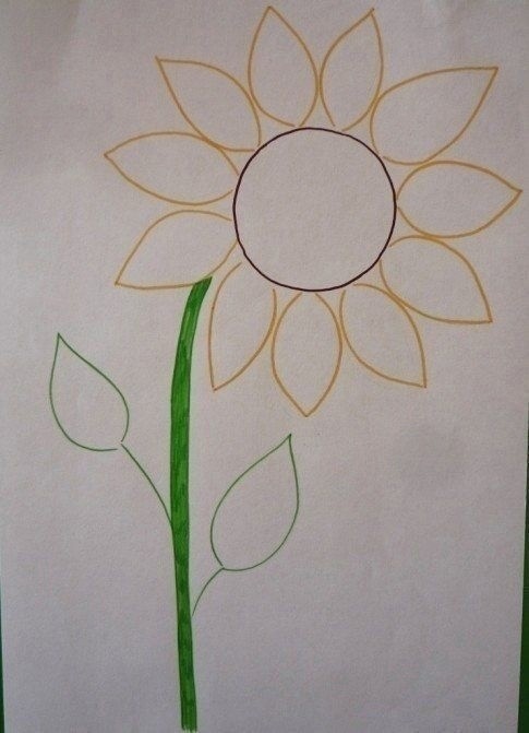 Подсолнух из салфеток