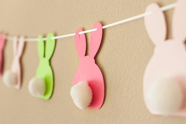 Гирлянда-кролики для декора Гирлянда-кролики для декора