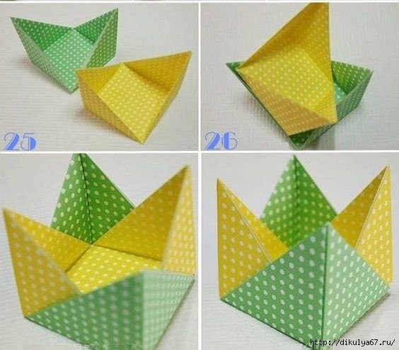 Коробочки-короны в технике оригами