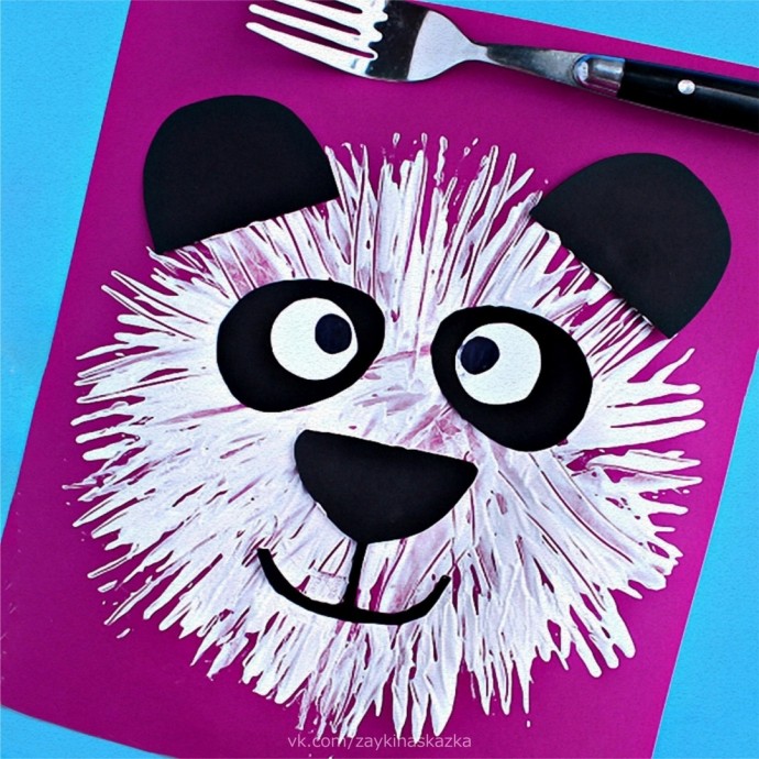 Рисование вилкой Рисование вилкой