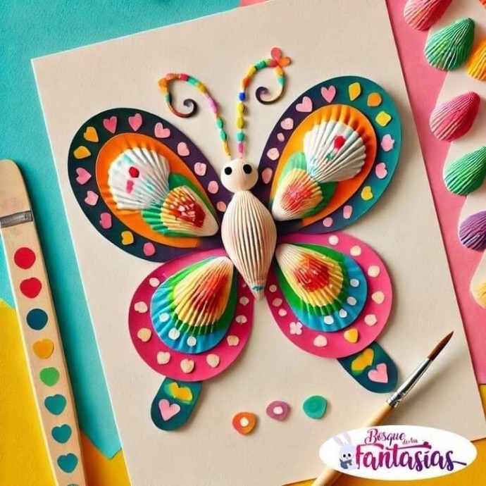 Аппликации зверушек с ракушками Аппликации зверушек с ракушками