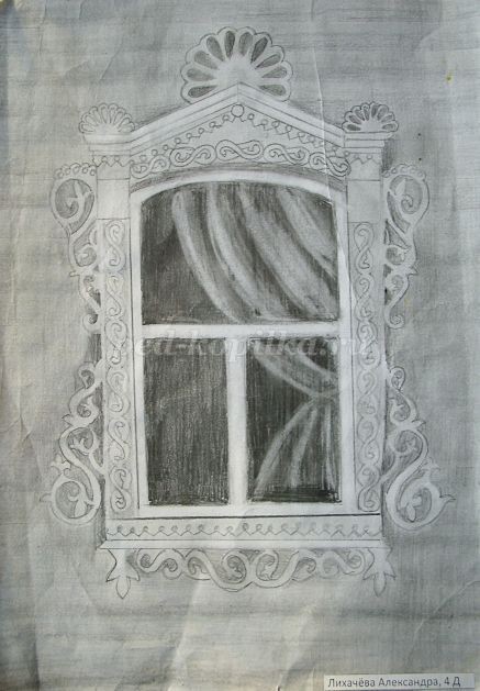 ​Деревянная архитектура на уроках рисования: часть 2