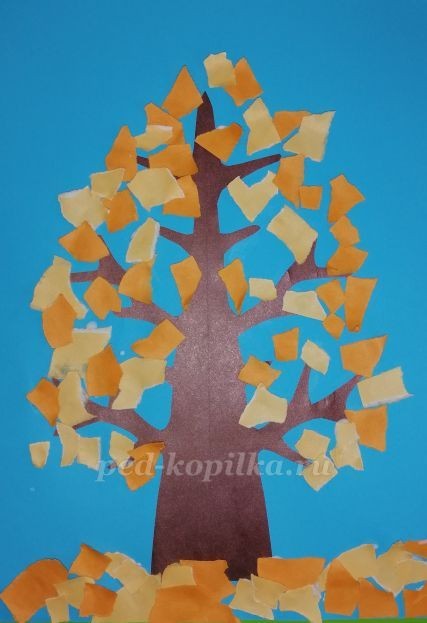 Дерево из цветной бумаги Дерево из цветной бумаги