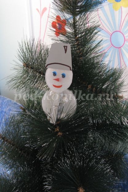 Игрушка для новогодней елки Снеговичок