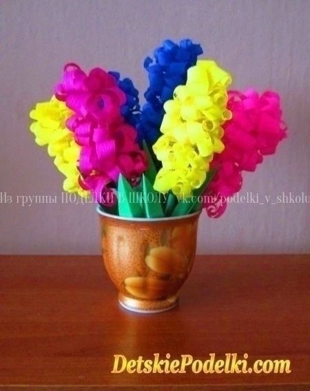 Гиацинты из фетра